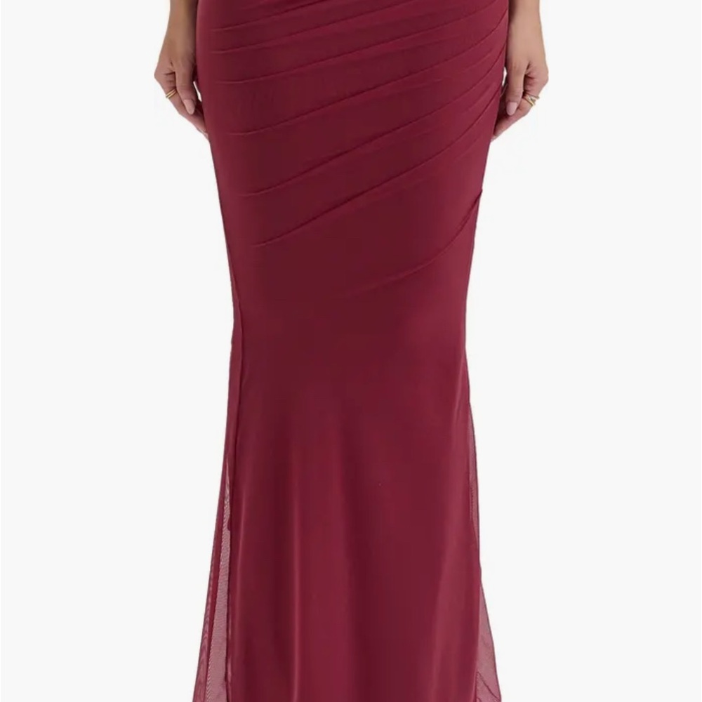 House Of CB - Cabernet Cassidy Ruched Maxi Skirt